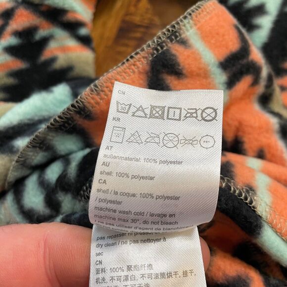 Wesc Fleece Sweater Aztec 1/2 Zip Chest Pocket Mens Large Womens XL - Picture 6 of 9